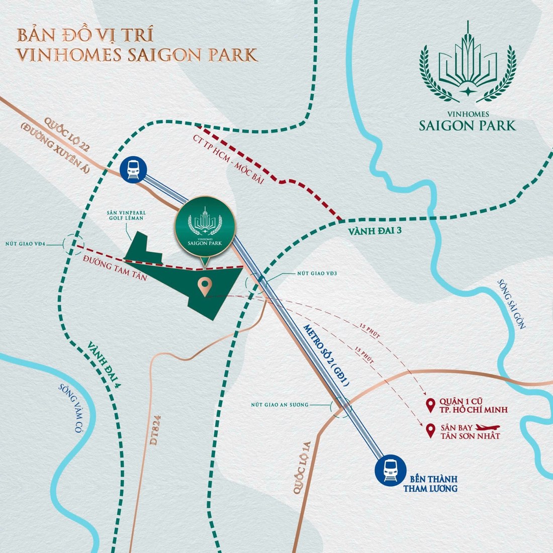 Bản đồ vị trí Vinhomes Sài Gòn Park